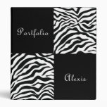 Zebra Print Portfolio Vinyl Binder
