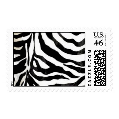 zebra print postage stamp