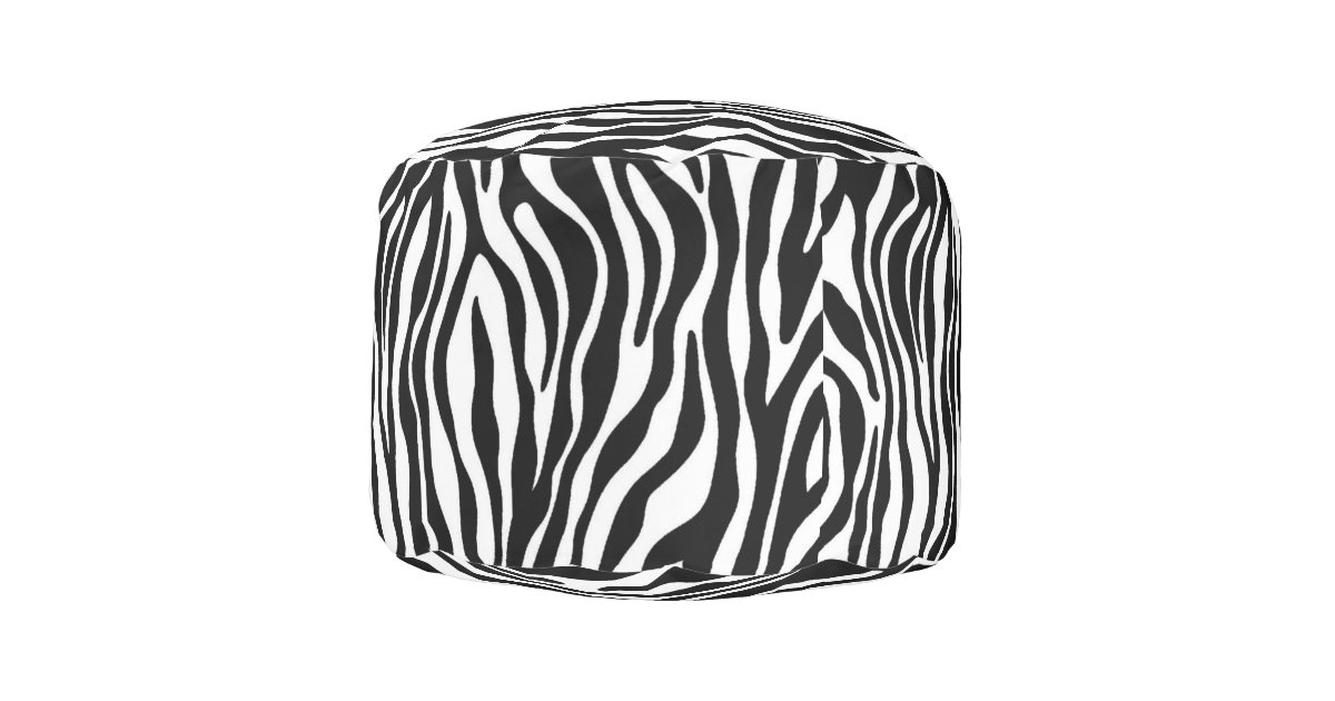 Zebra Print Pouf Zazzle