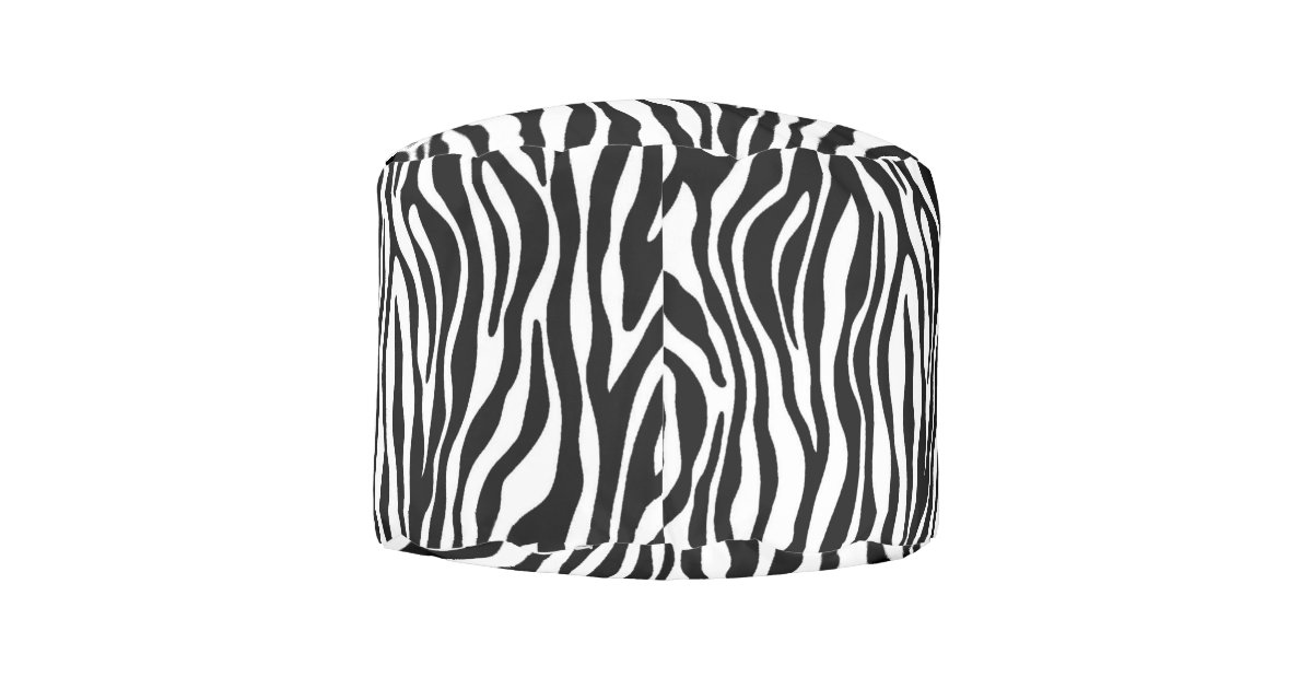 Zebra Print Pouf Zazzle