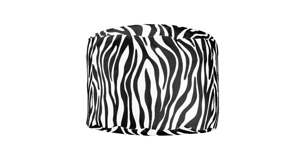 Zebra Print Pouf Zazzle