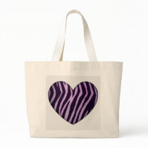 Zebra Print Purple Heart bags