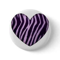 Zebra Print Purple Heart buttons