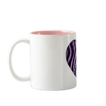 Zebra Print Purple Heart mugs