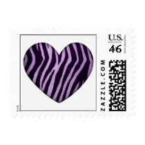 Zebra Print Purple Heart postage