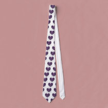 Zebra Print Purple Heart ties