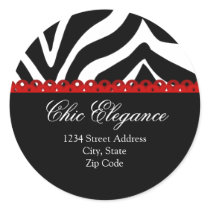 Zebra Print & Red Lace Stickers
