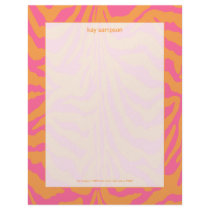 Zebra print, retro colors letterhead by stationery_station Zebra print, retro colors letterhead