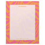 Zebra print, retro colors customized letterhead