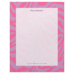 Zebra print, retro colors lilac + fuschia customized letterhead