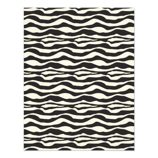 Zebra Print, Spa Party, For Girls Custom Announcement