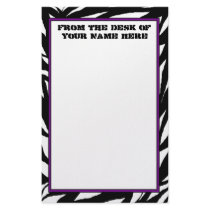 Zebra Print Stationery