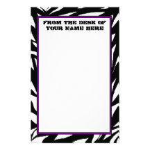 Zebra Print Stationery