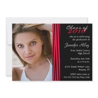Zebra print stylish graduation party invitation invitation