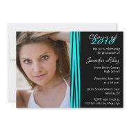 Zebra print stylish graduation party invitation invitation