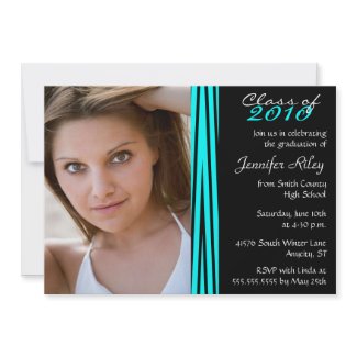Zebra print stylish graduation party invitation invitation