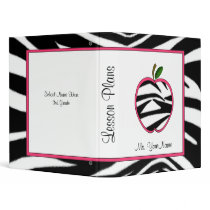 Zebra Print Teacher Binder