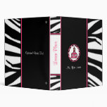 Zebra Print Teacher Binder