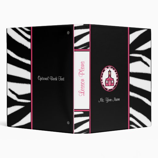 Zebra Print Teacher Binder