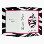 Zebra Print Teacher Binder
