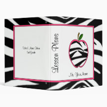 Zebra Print Teacher Binder
