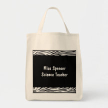 Zebra Print Teacher's Tote Bag
