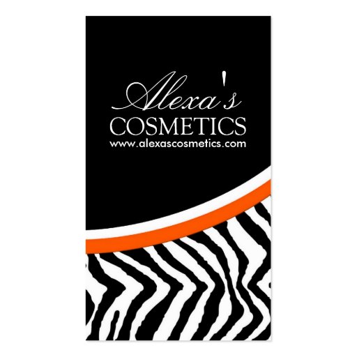 Zebra Print {Vertical} :: Business Card (front side)