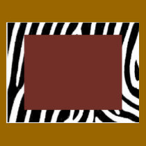 zebra print with red center postcards