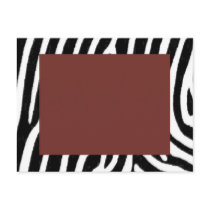 zebra print with red center postcards