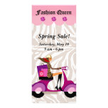 Zebra Rack Card Scooter Girl Shopping Bags