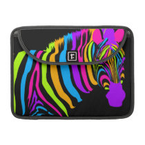 Zebra Rainbow Burst macbook sleeves