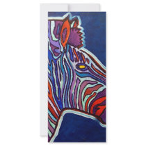 Zebra Rainbow by Piliero Rack Card Template