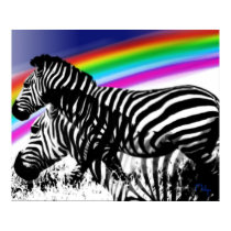 Zebra 's dream of rainbow skin posters by DigitalCreations Zebra 's dream of rainbow skin posters