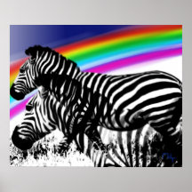Zebra 's dream of rainbow skin print