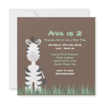Zebra Safari Invitation or Thank You Note