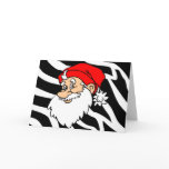 Zebra Santa Christmas cards