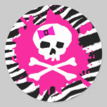 Zebra Scene Kid Skull Stickers stickers