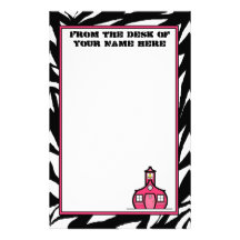Zebra Schoolhouse Stationery