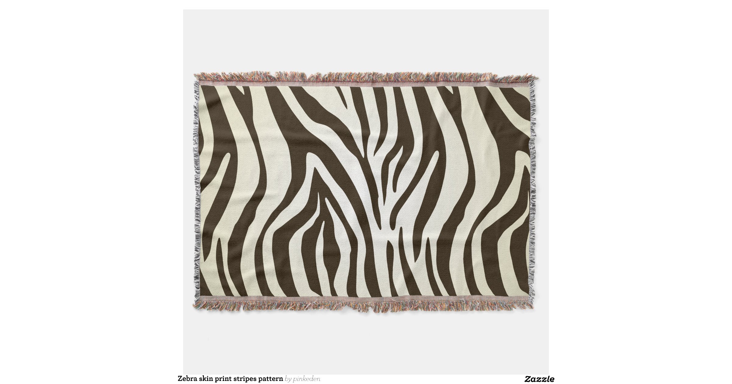 Zebra skin print stripes pattern throw blanket Zazzle
