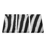 Zebra Skin three panel Stretched Canvas Print