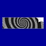 Zebra spiral optical illusion bumper stickers