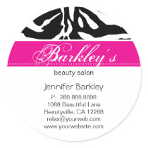 Zebra sticker beauty salon spa pink