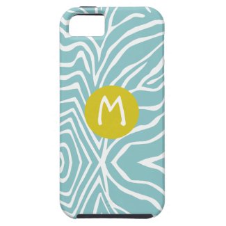 Zebra Stripe Any Color Personalize Monogram iPhone Iphone 5 Case