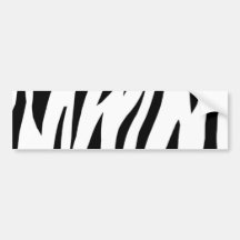 Zebra Stripe Bumper Sticker