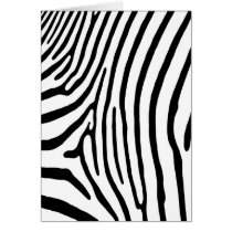 Zebra Stripe Card (white & black)