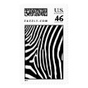 Zebra Stripe Postage (black & white) postage by shadeandstone Zebra Stripe Postage (black & white) postage
