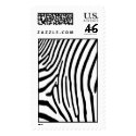 Zebra Stripe Postage (white & black) postage by shadeandstone Zebra Stripe Postage (white & black) postage