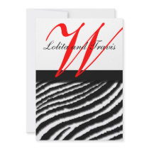 Zebra Stripe Print Invitations