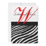 Zebra Stripe Print Invitations