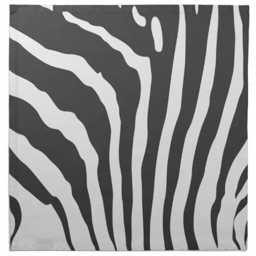 Zebra Stripe Print Pattern Custom Paper Napkins Zazzle